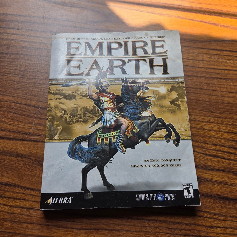 Empire Earth PC Game Manual 2001 Sierra Stainless Steel Studios Vintage Strategy